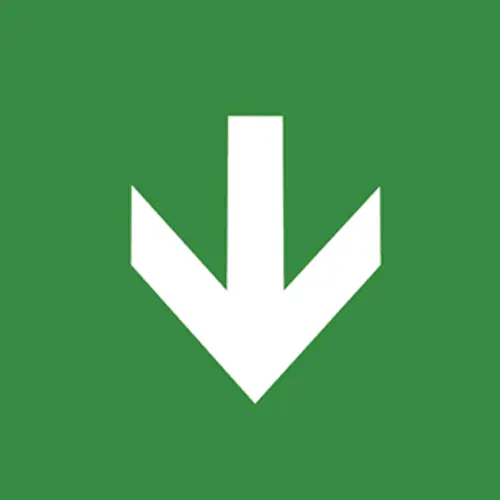 Fontburn Exit Sign DOWN Legends (Pair) 