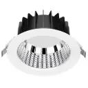 Eyebrook Dome Downlight 4" 12W 3CCT IP54 White Semi-Specular 80D