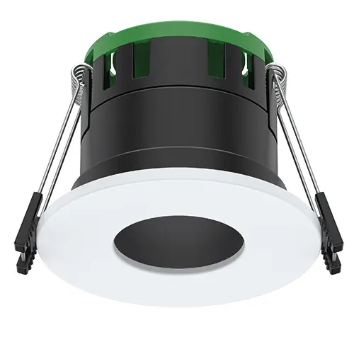 Avon Pro Fire Rated Anti Glare Downlight 6W/8W 4CCT IP65 Black Insert/White Bezel 60D
