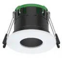 Avon Pro Fire Rated Anti Glare Downlight 6W/8W 4CCT IP65 Black Insert/White Bezel 60D