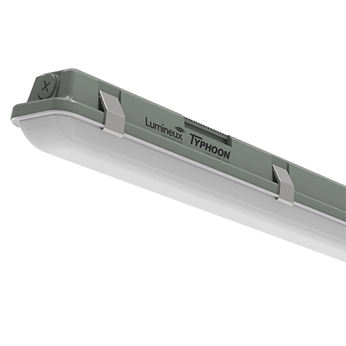 Typhoon Anti-Corrosive 5ft Twin 25W/50W 3CCT IP65 Grey Plug & Play E-SEL3 Emergency & Microwave 
