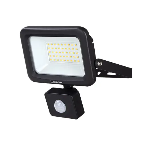Melbury Floodlight 30W 4000K IP65 Black PIR