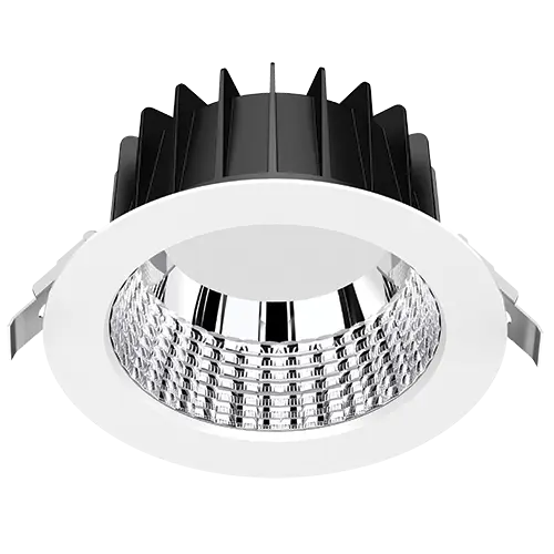 Eyebrook Dome Downlight 4" 12W 3CCT IP54 White Semi-Specular 80D