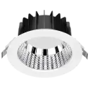 Eyebrook Dome Downlight 4" 12W 3CCT IP54 White Semi-Specular 80D