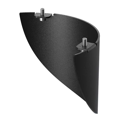 Leighton Bollard Rear Visor Black