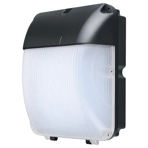 Hurworth Wallpack DieCast 30W 3CCT Black Emergency & Photocell