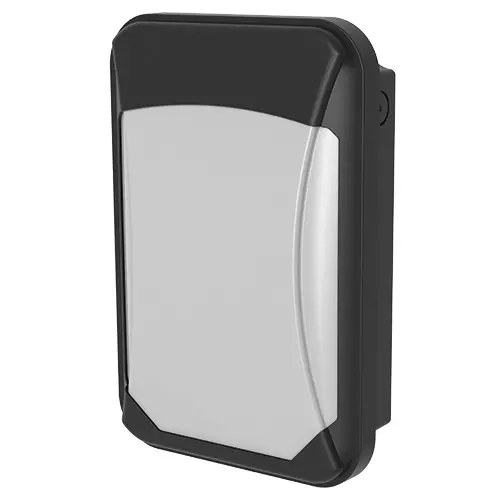 Hurworth Mini Wallpack 12W 3CCT Black IP65 Emergency Photocell