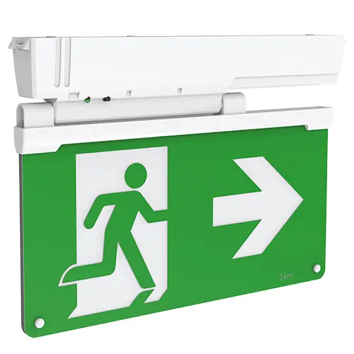 Fontburn Emergency Exit Sign 2.5W 6500K White E-SEL3 Emergency with Loch Connector & flex