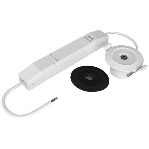 [430958] Woodhead Emergency Downlight Open Area 1W 6500K White/Black E-SEL3 Emergency
