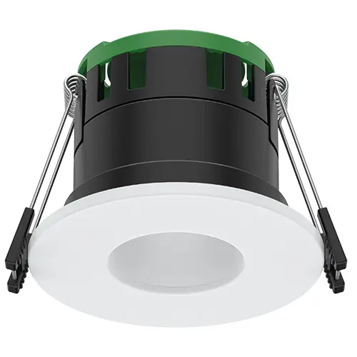[430864] Avon Pro Fire Rated Anti Glare Downlight 6W/8W 4CCT IP65 White Insert/White Bezel 60D