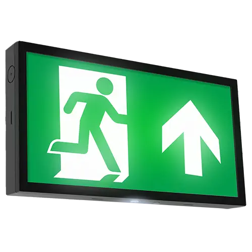 [430952-BL] Redbrook Emergency Exit Box 3.5W 6500K Black E-SEL3 Emergency