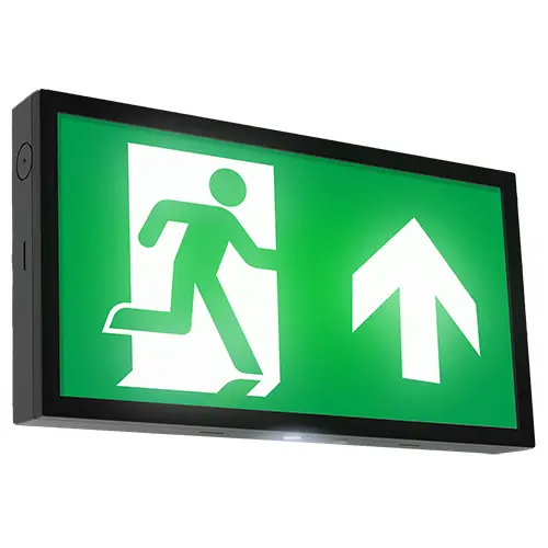 [430952-BL] Redbrook Emergency Exit Box 3.5W 6500K Black E-SEL3 Emergency