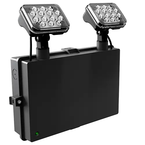 [430951-BL] Draycote Emergency Twin Spot 2.5W 6500K IP65 Black E-SEL3 Emergency