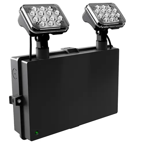[430951-BL] Draycote Emergency Twin Spot 4W 6500K IP65 Black E-SEL3 Emergency