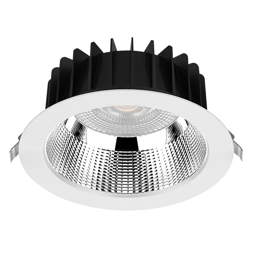 [430207] Eyebrook Lens Downlight 6" 18W 4000K IP54 White UGR Semi-Specular 60D