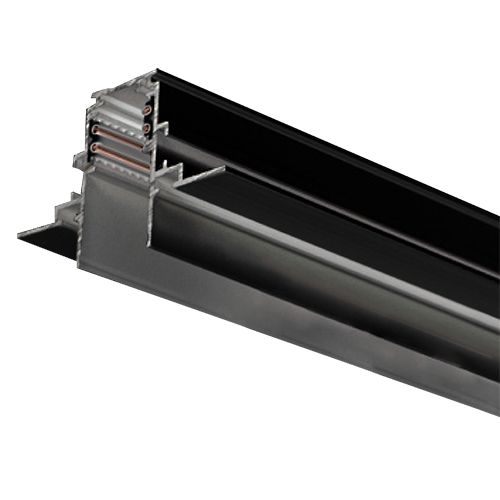 [460502-DA-BL] Belvide 240V Recessed 3 Circuit Track - Surface Mount/Pendant Mount 1M Black DALI